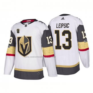 Camiseta Hockey Vegas Golden Knights Brendan Leipsic Segunda 2018 Autentico Jugador Blanco