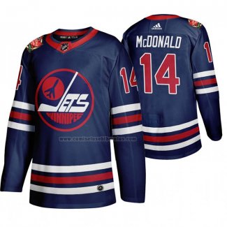 Camiseta Hockey Winnipeg Jets Ab Mcdonald Heritage Classic 2019-20 Azul