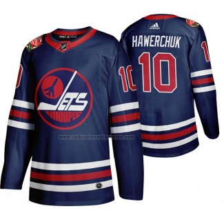 Camiseta Hockey Winnipeg Jets Dale Hawerchuk Heritage Classic 2019-20 Azul